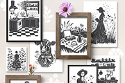 4 in 1 Linocut Vector Bundle, an Object Graphic by DariSmartArt (Thumbnail 11 of 17)
