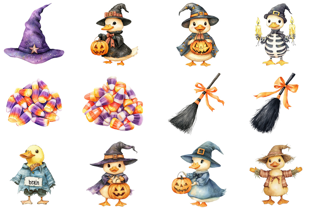 Whimsical Halloween Goose Clipart, an Illustration by CitraGraphics (Photo 3 of 5)