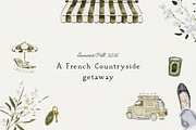 Handdrawn French Cottage Watercolor, an Object Graphic by Laras Wonderland (Thumbnail 2 of 12)