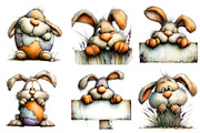 Funny Easter Bunny Peeking Clipart, an Illustration by designcity5 (Thumbnail 2 of 5)