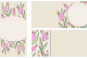 Floral Backgrounds with Tulips, a Decorative Illustration by Artspace (Thumbnail 2 of 4)