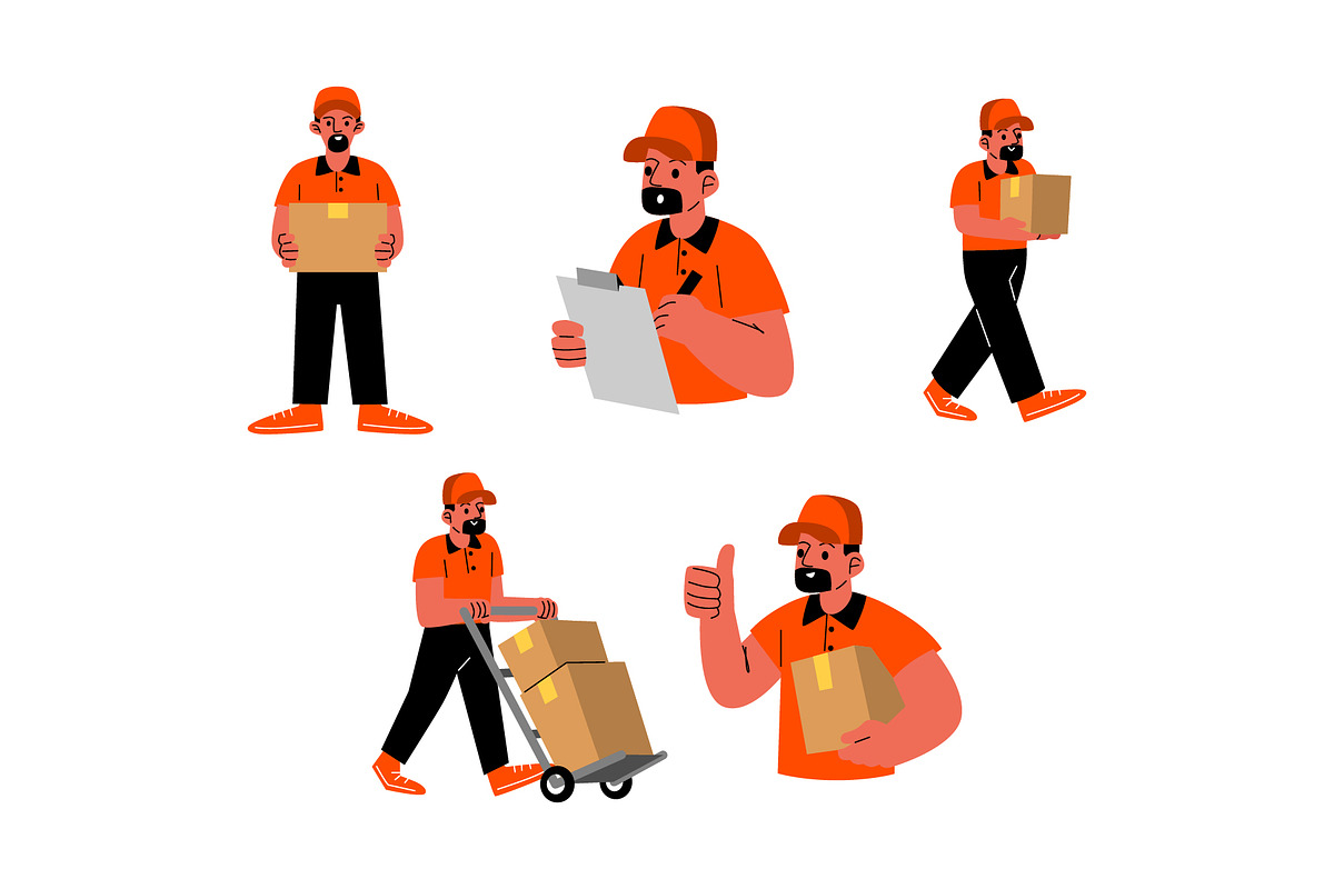 Character Courier Man Vol 1 Doodle, a Work Illustration by SLAB! Design (Photo 2 of 3)