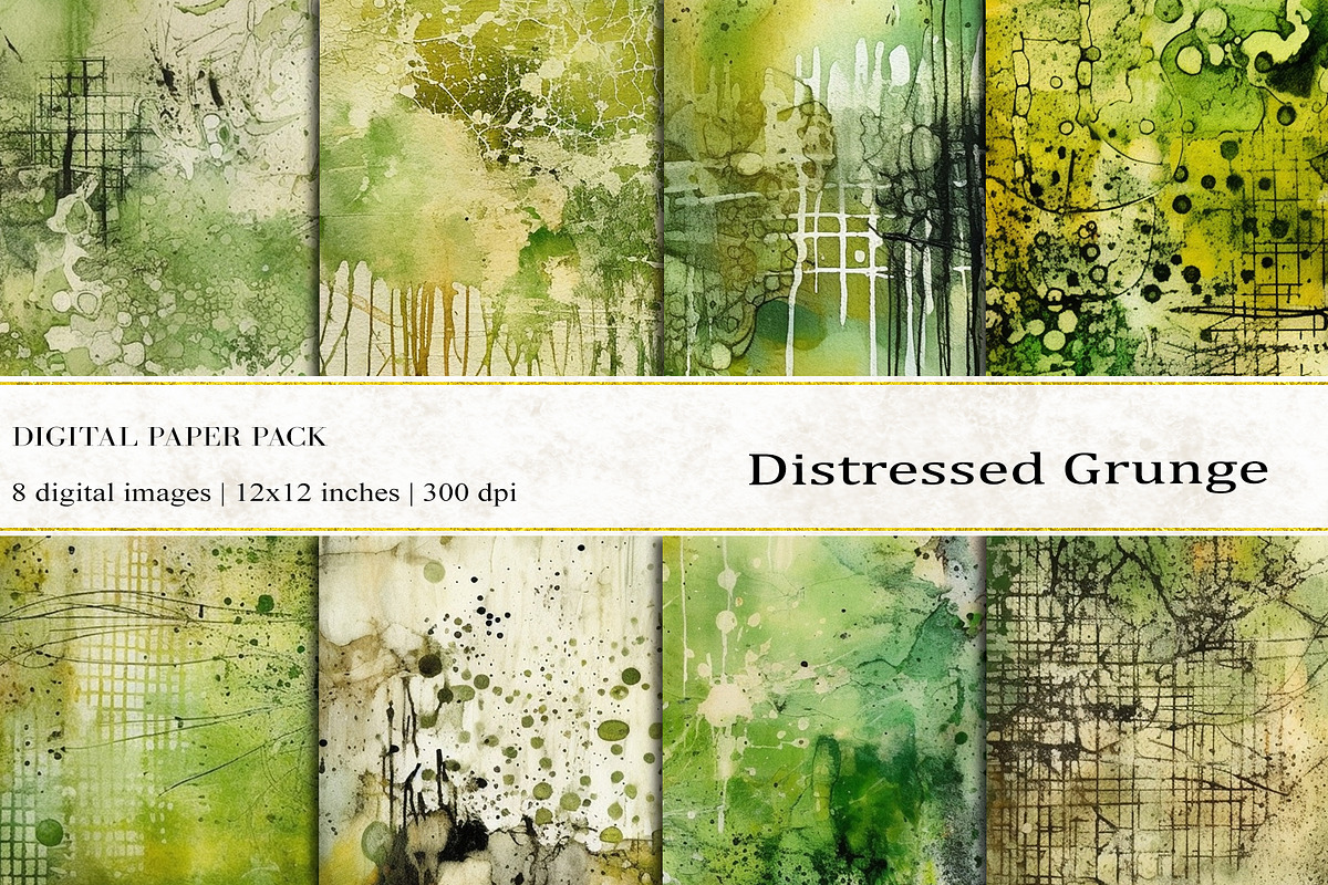 Distressed Grunge Digital Papers, a Background Graphic by BonaDesigns (Photo 1 of 4)