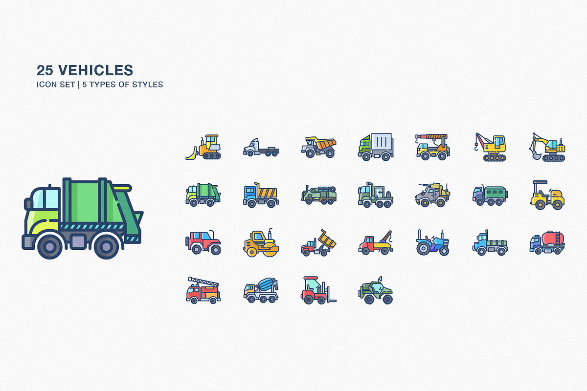 Vehicle icon set, an Icon by Icongeek26 (Photo 1 of 6)