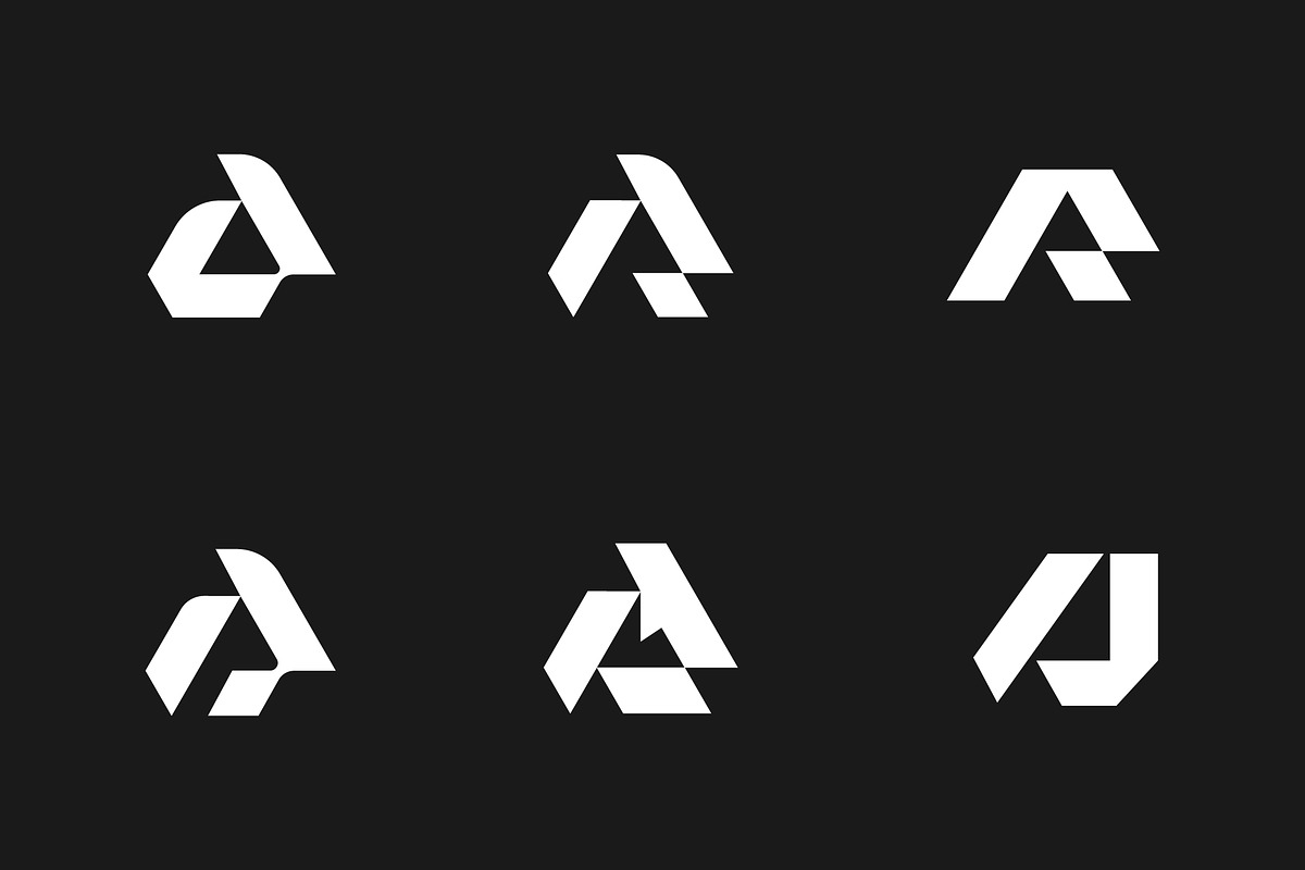 AR AP AJ Letter Logo Set, an Icon by sancreastd.