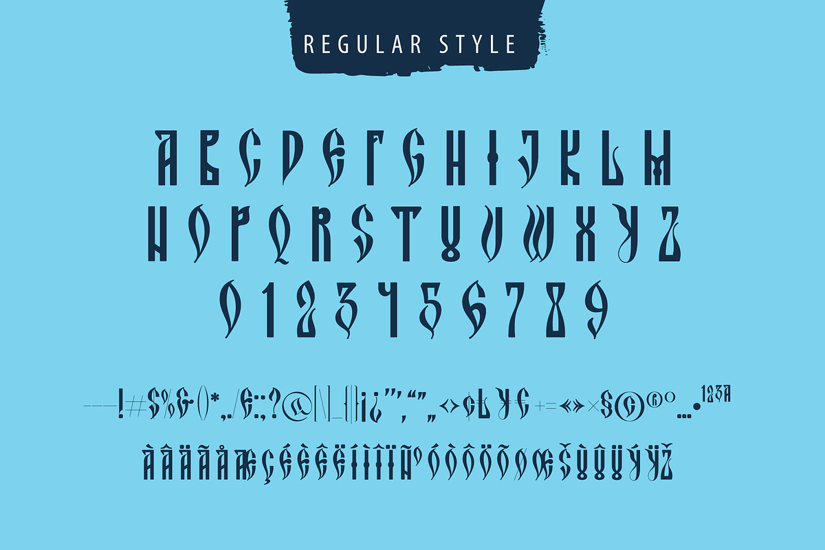 Northern Monk blackletter font preview 4