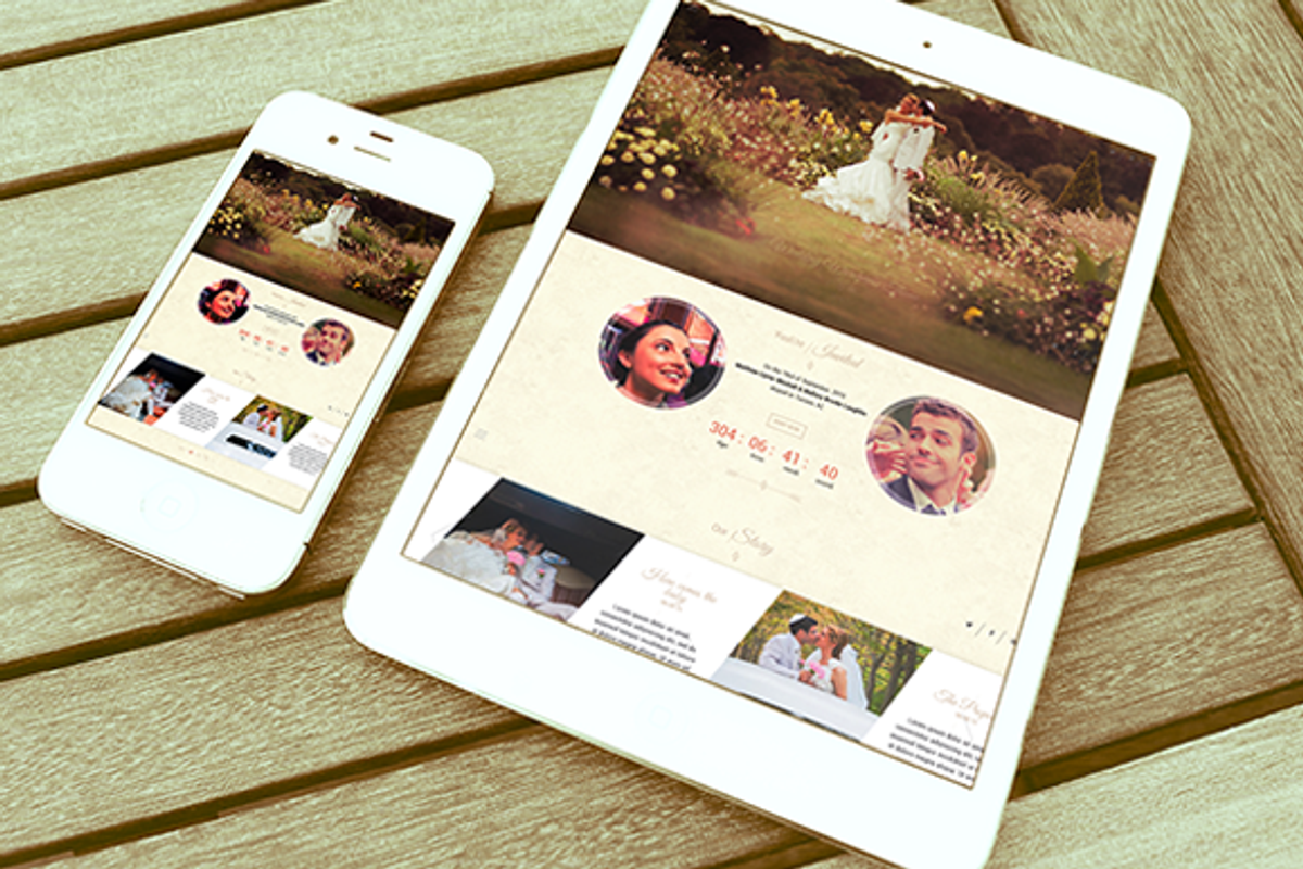 Onepage Wedding Wordpress Theme, a WordPress Template by Cmsideas (Photo 1 of 5)