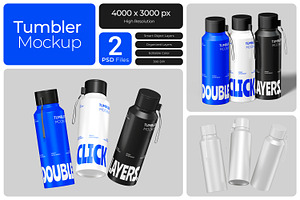 Tumbler Mockup, a Cups & Container Mockup by Bartama Graphic