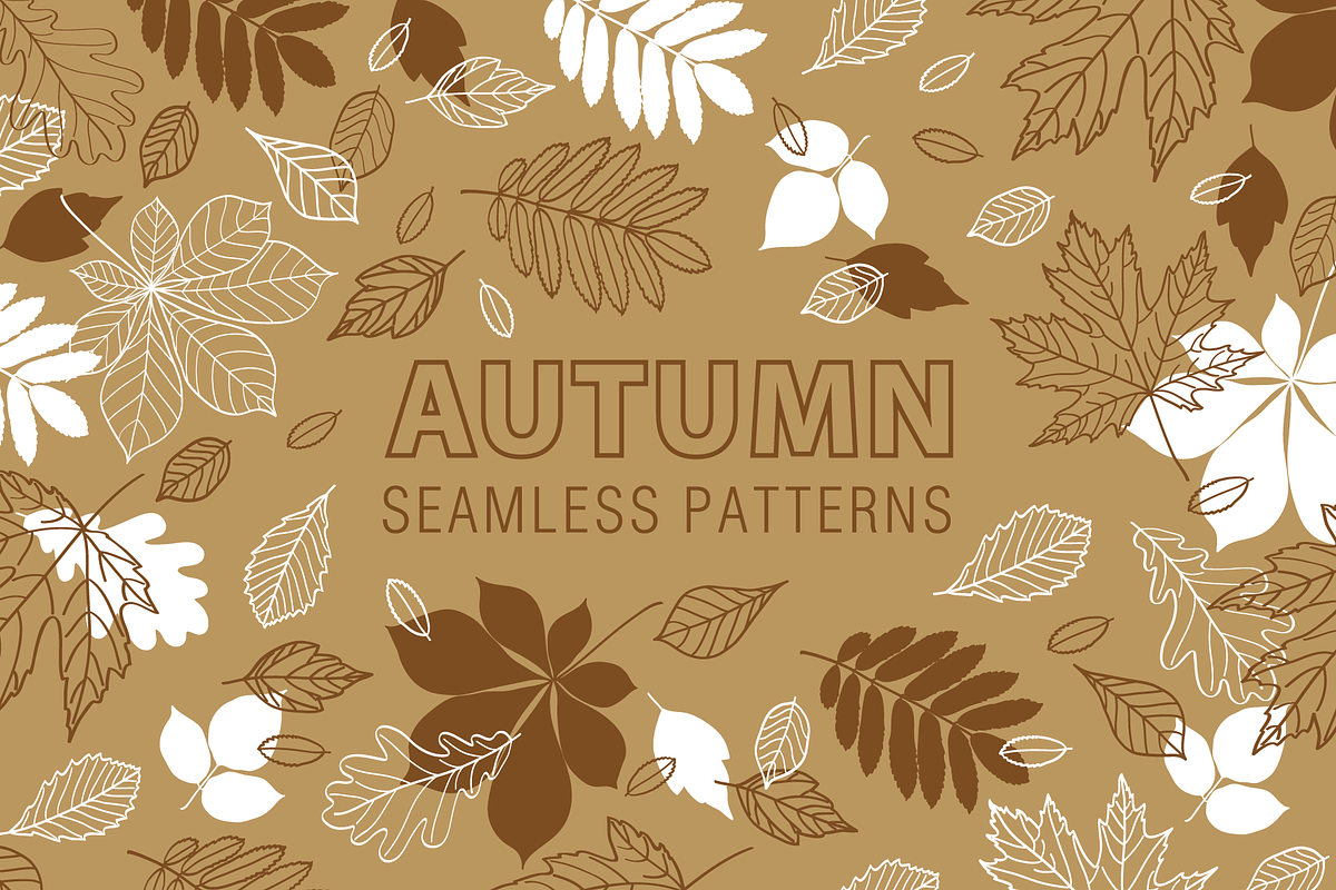 Autumn Seamless Patterns, a Pattern Graphic by Tkoko vectors & patterns (Photo 1 of 11)