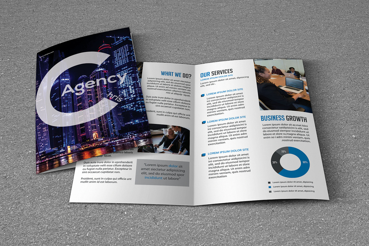 Corporate Bifold Brochure Template, a Brochure Template by Template Shop (Photo 1 of 4)