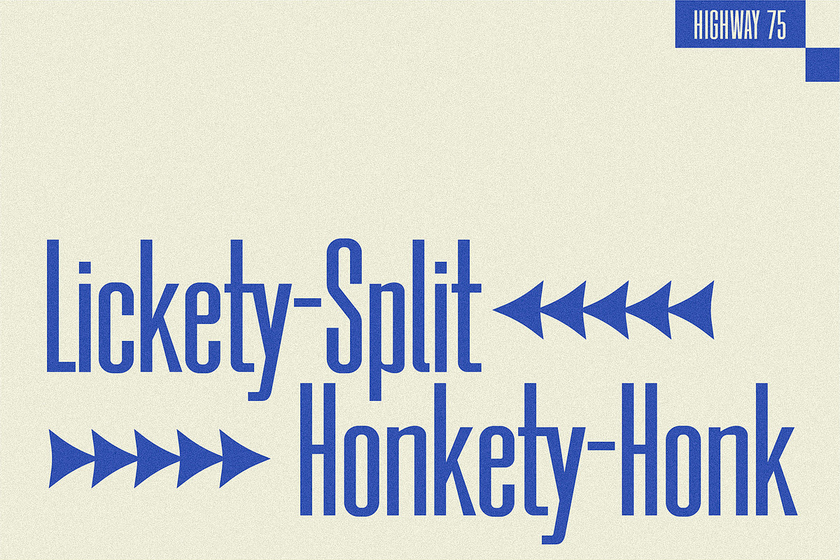 Highway 75 - Condensed Sans-Serif, a Sans Serif Font by Lateral Design (Photo 7 of 16)