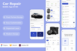 Car Repair Mobile App UI Kit