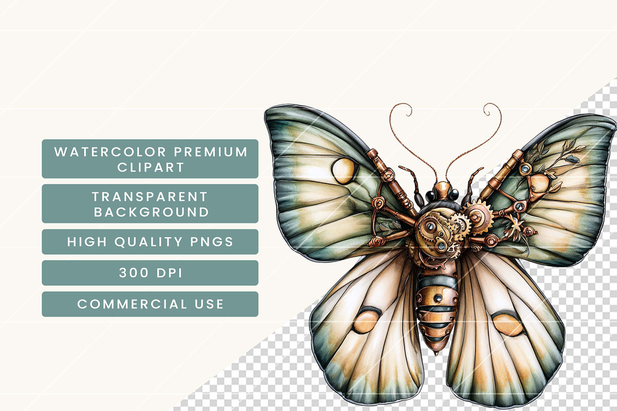 Steampunk Forest Clipart Bundle, a Seasonal Illustration by BusyDaydesign (Photo 7 of 9)