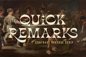Quick Remarks - Reverse Serif, a Serif Font by Sarid Ezra