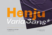 Henju Sans - Variable Font, a Sans Serif Font by Letterhend Studio (Thumbnail 1 of 11)
