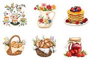 Cottagecore Breakfast Clipart Set, an Illustration by Designking (Thumbnail 3 of 5)