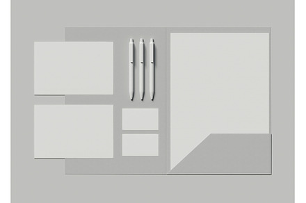 3d Stationary branding. Corporate, a Business Photo by Mego-studio