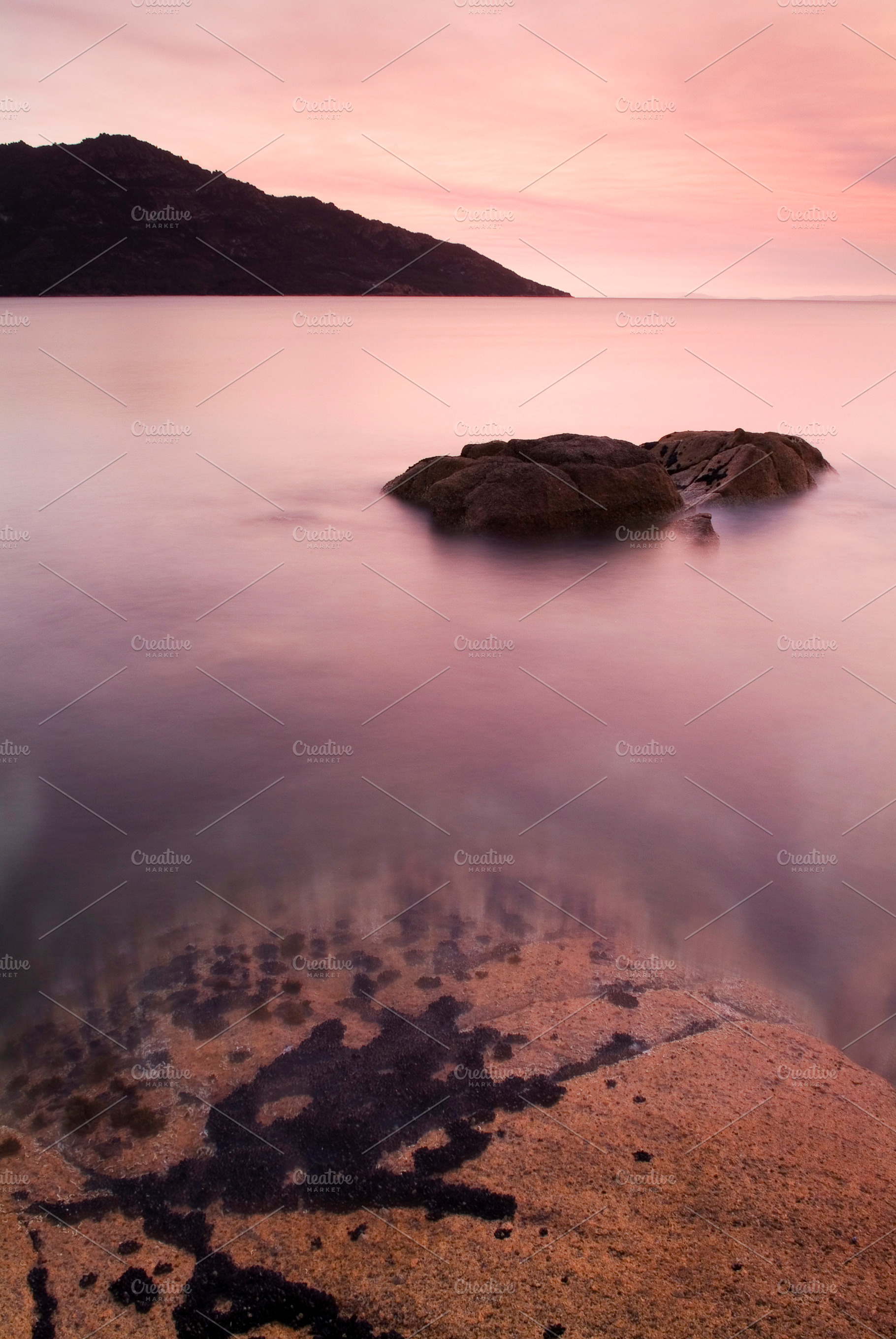 Pink Sunset Coast, a Nature Photo by THP Creative