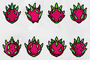 Cartoon Dragon Fruit Vector Clipart, a Food Illustration by newminddesign (Thumbnail 1 of 8)
