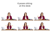 Business Woman Character Pack, a Person Illustration by Volha Hlinskaya (Thumbnail 9 of 11)