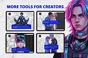 100 Y2K Male Hair Procreate Stamps, a Brush Add-On by Selentaori Studio (Thumbnail 11 of 11)