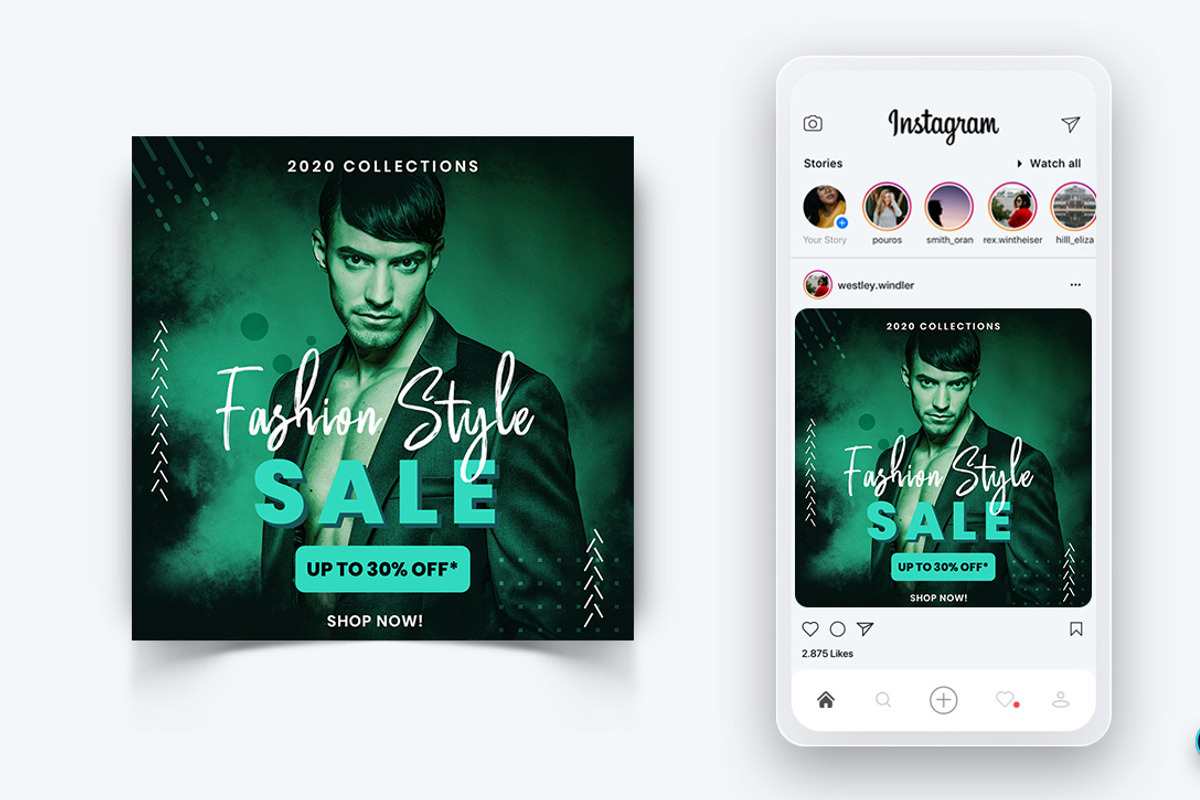 Fashion Sale Social Media Post, a Social Media Template by 3djagan