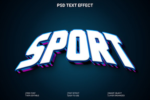 Sport 3D Text Effect Style