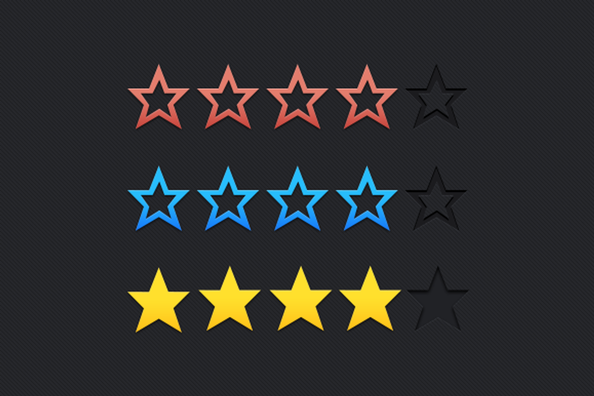 Star Rating Graphics, an Outline Icon by Creative VIP