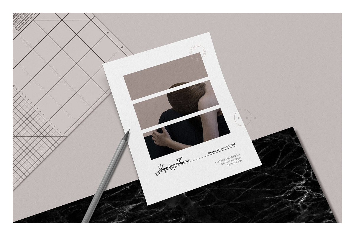 2 Postcard Flyers • Élodie, a Card Template by Nonola (Photo 4 of 5)
