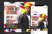 Labor Day Weekend Party Flyer, a Flyer Template by Tarommir (Thumbnail 2 of 3)