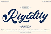 Rigidity Bold Script Font, a Script Font by Arendxstudio (Thumbnail 1 of 9)