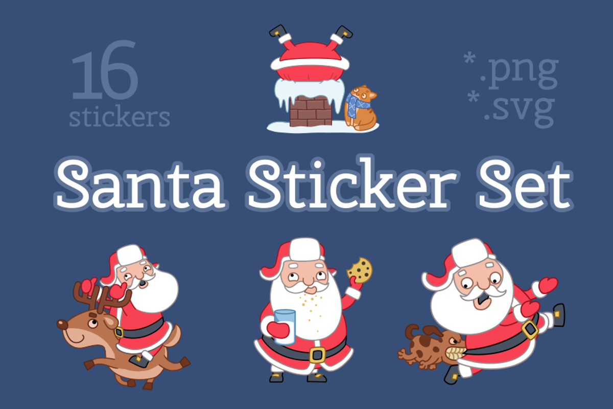 Santa Sticker Set, an Icon by Iconka (Photo 1 of 2)
