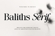 Baliths Serif, a Serif Font by Pista Mova (Thumbnail 1 of 23)