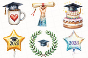 Graduation Sublimation Clipart, an Illustration by OK Design (Thumbnail 3 of 5)