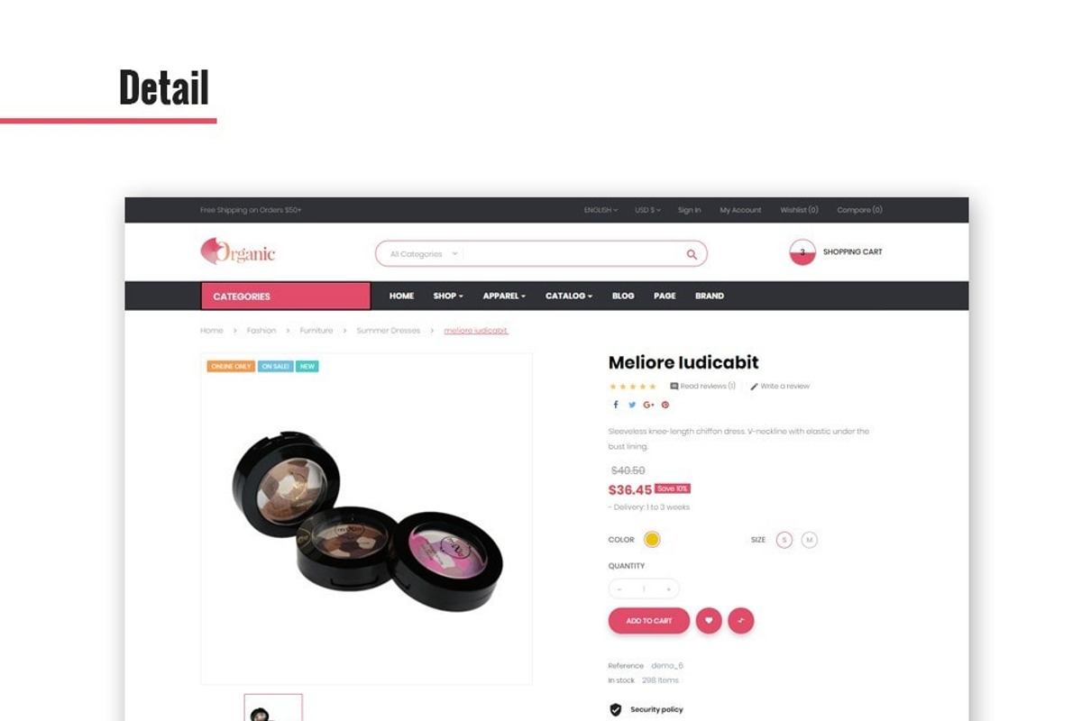Leo Organic Responsive Prestashop, a Bootstrap Template by LeoTheme (Photo 5 of 7)