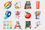 Back To School Clipart, a Seasonal Illustration by Design Market (Thumbnail 5 of 5)