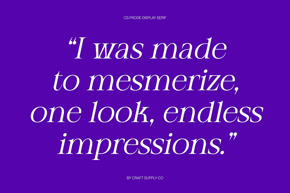 CS Frode – Modern Serif Font, a Serif Font by Craft Supply Co. (Photo 2 of 8)