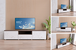 Smart Tv Mockup, a Household Mockup by HanaSaka_Studio