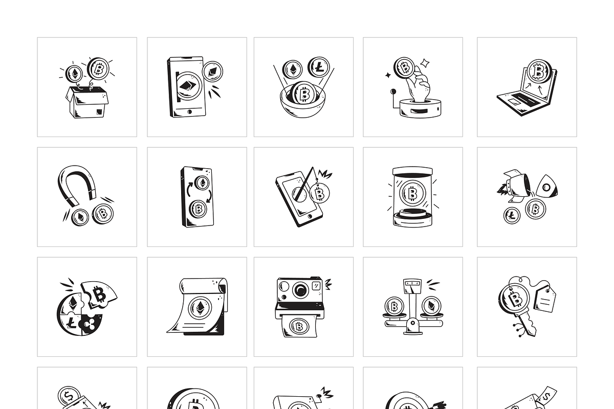 Animated Blockchain and Crypto Icons, a Solid Icon by Prosymbols (Photo 5 of 7)