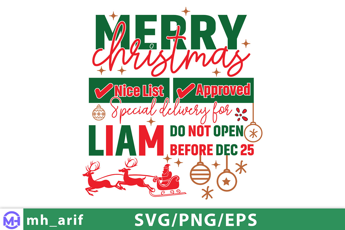 Merry Christmas Special Delivery for, a Graphic by mh_arif (Photo 1 of 4)