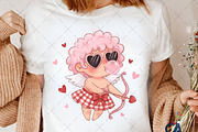 Cute Retro Pink Cupid Png, an Illustration by Creative Art (Thumbnail 3 of 6)