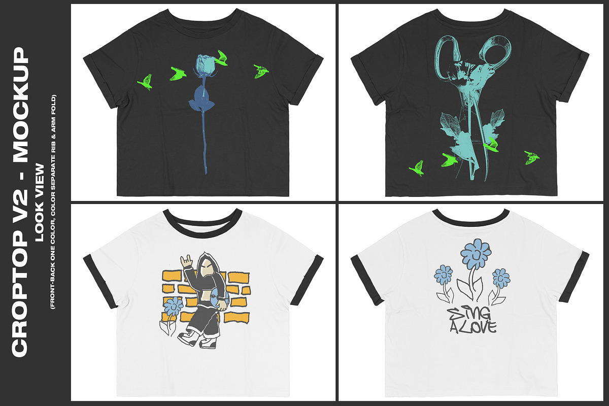 Croptop V2 - Mockup, a Shirt Mockup by DaldSgh (Photo 3 of 10)