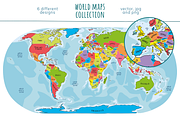 World Maps Collection, an Education Illustration by Illustrationsforteachers (Thumbnail 2 of 8)