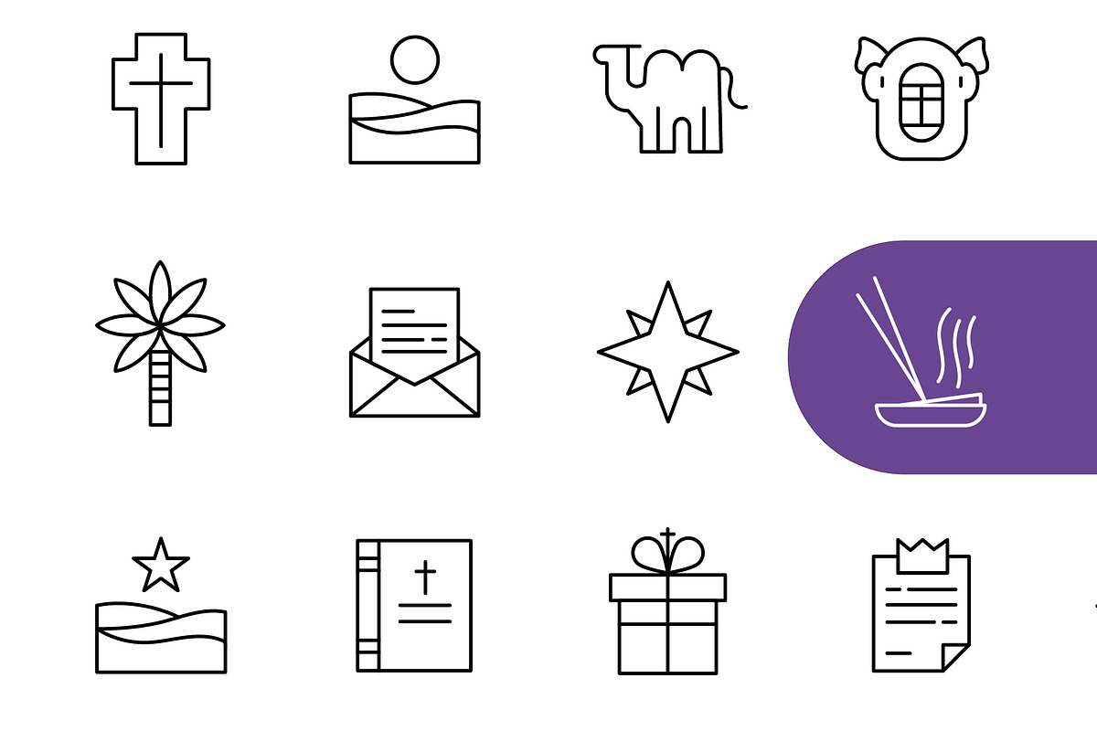 30 Three Kings & Christian Holiday I, an Outline Icon by Adl Studio (Photo 3 of 4)