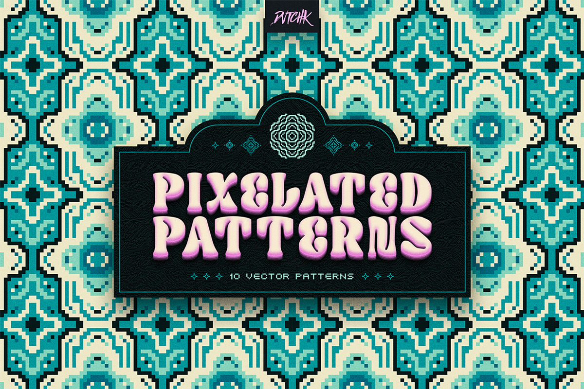 Pixel Mosaic Patterns | Vol. 11, a Pattern Graphic by dvtchk (Photo 2 of 10)