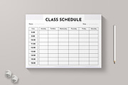 Class Schedule Template Layout, a Stationery Template by MightyDesign (Thumbnail 1 of 6)