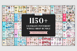 Editable Pinterest Canva Pins Temp