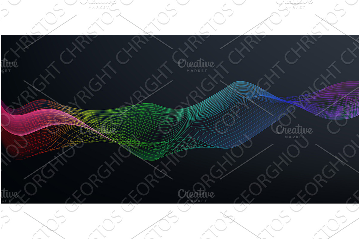 Rainbow Background Abstract Lines, an Illustration by Christos Georghiou