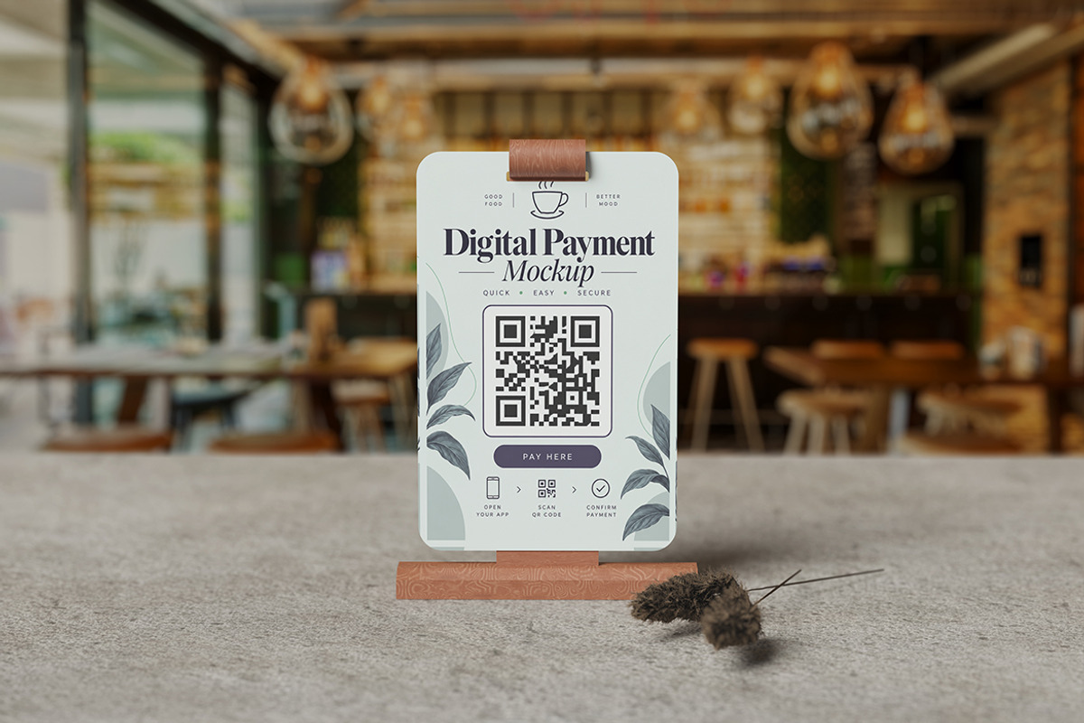 Stand Digital Payment Mockup, an Advertising Mockup by My Code Std (Photo 4 of 5)