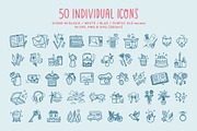 50 hand-drawn icons - Vector, an Outline Icon by Carole Chevalier (Thumbnail 5 of 6)